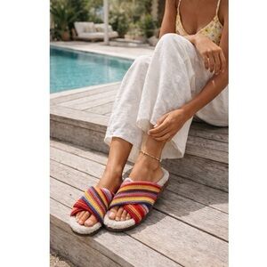 Chloe | Wavy Knit Shearling Mule